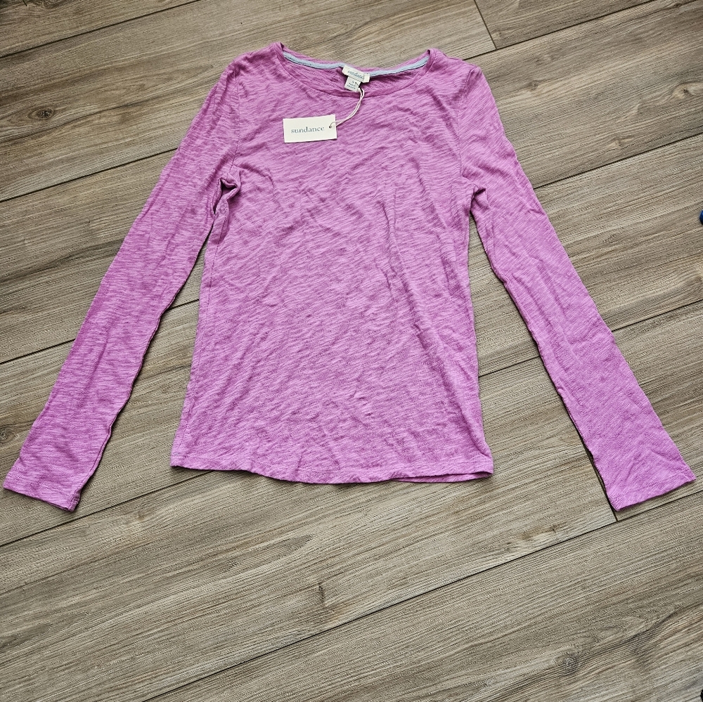 Sundance 100% Cotton Pink Straight Hem Top Size S Hiking